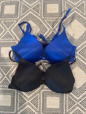 Victoria's Secret Blue and Black So Obsessed padded Bras